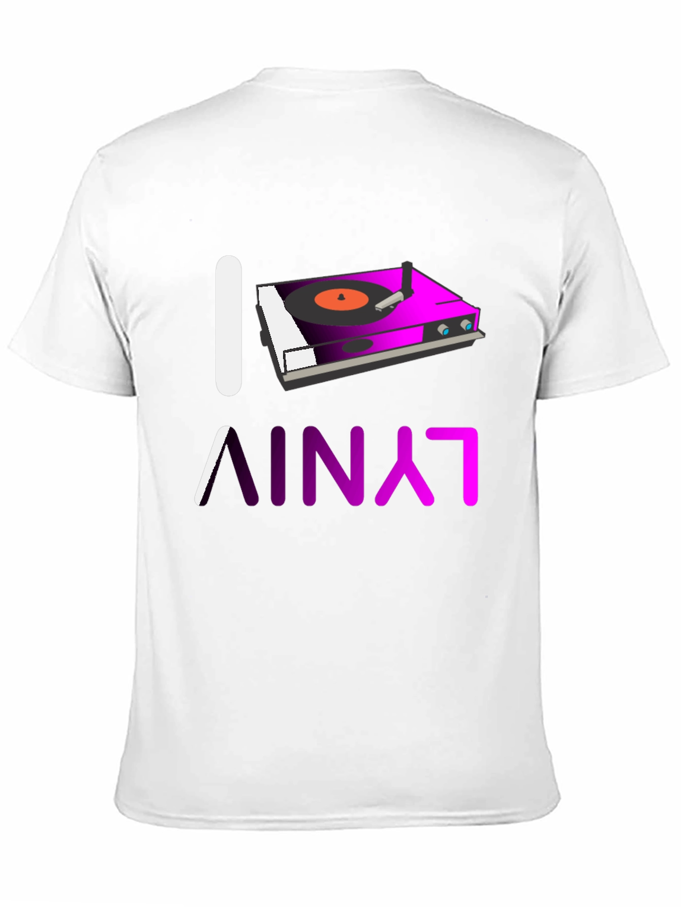 I Love Vinyl Turntable Graphic T-Shirt