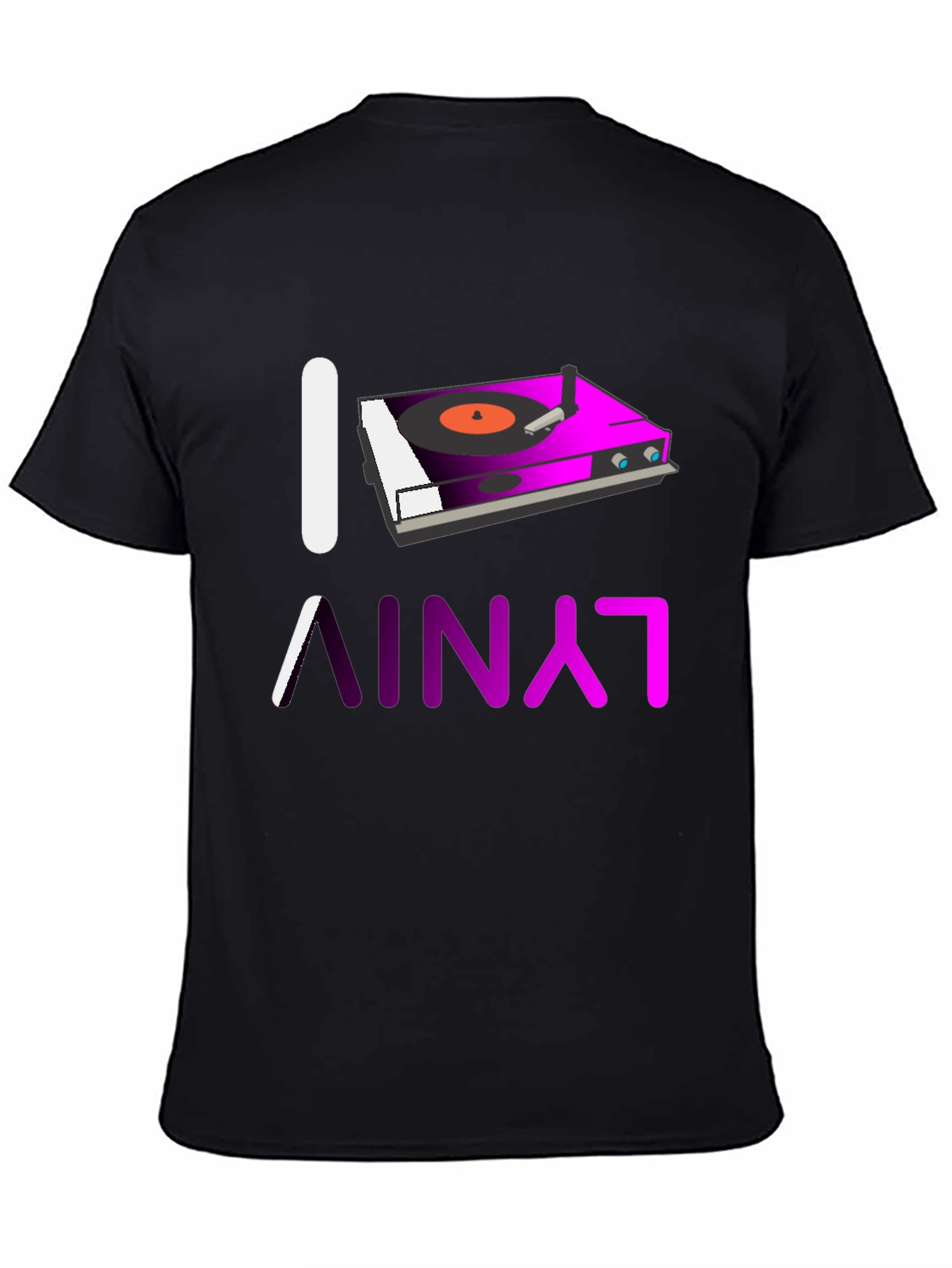 I Love Vinyl Turntable Graphic T-Shirt