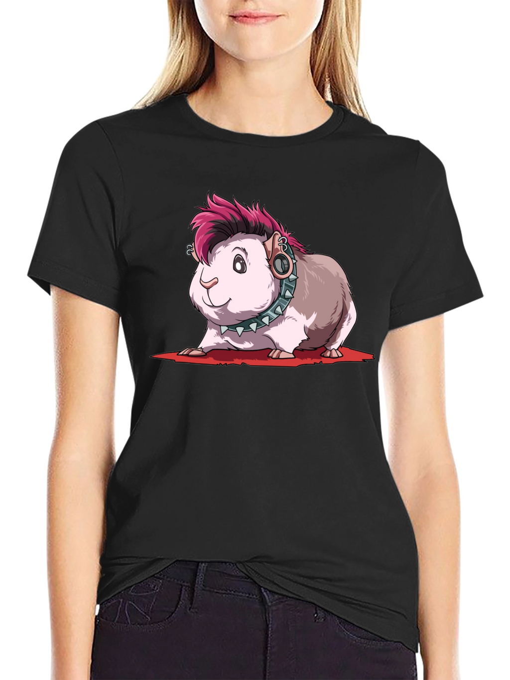 Punk Guinea Pig T-Shirt - Edgy Pet Tee