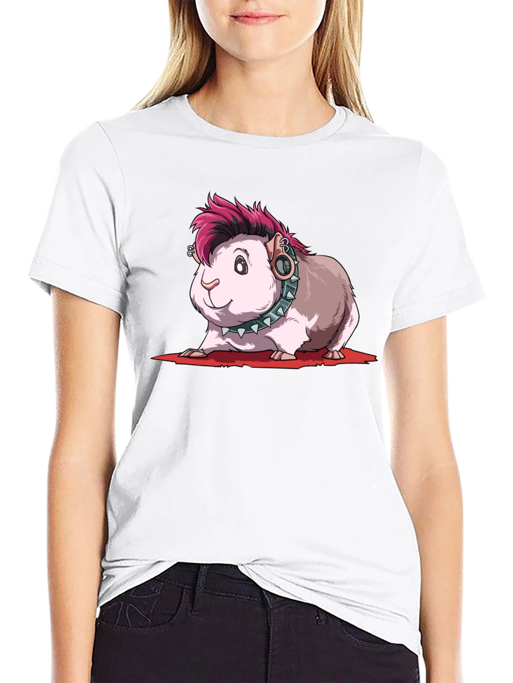 Punk Guinea Pig T-Shirt - Edgy Pet Tee