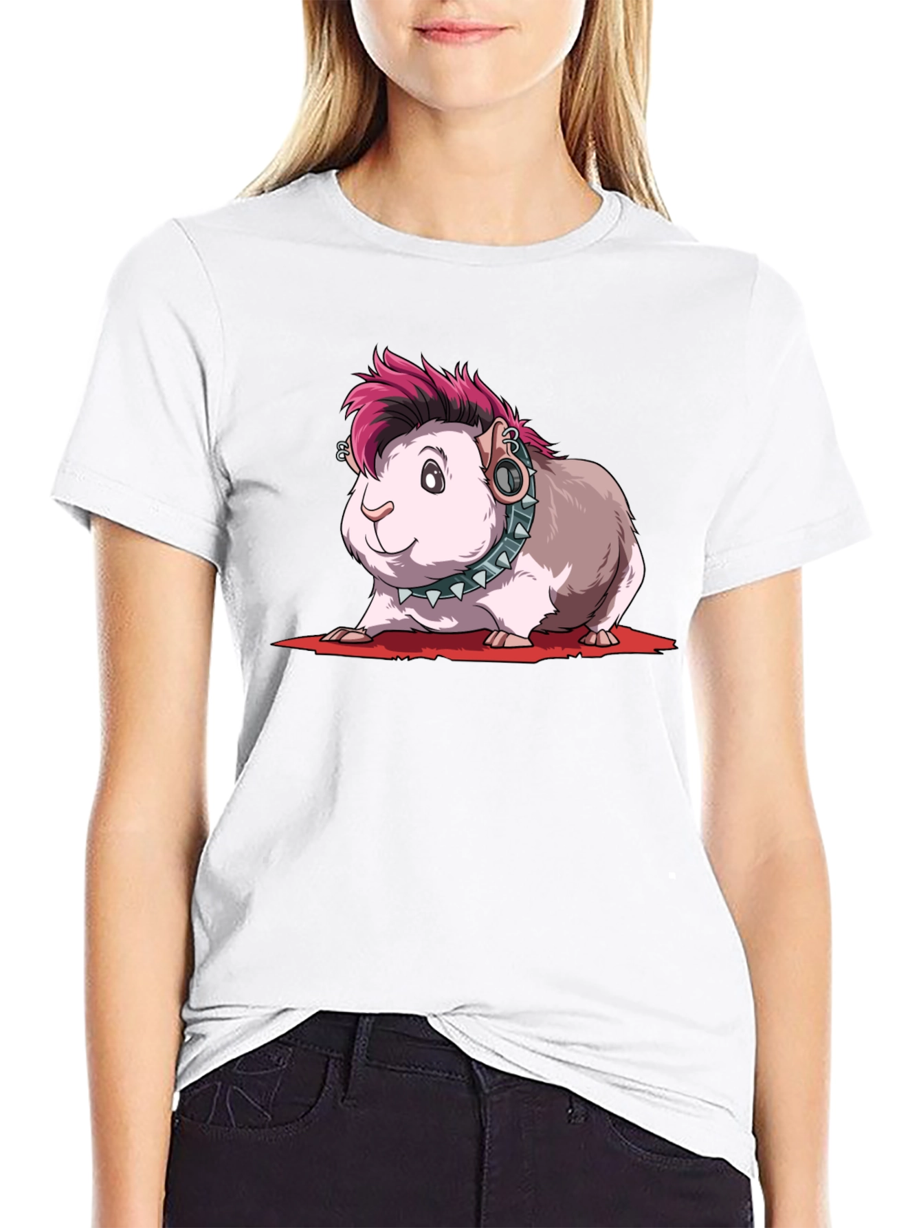 Punk Guinea Pig T-Shirt - Edgy Pet Tee