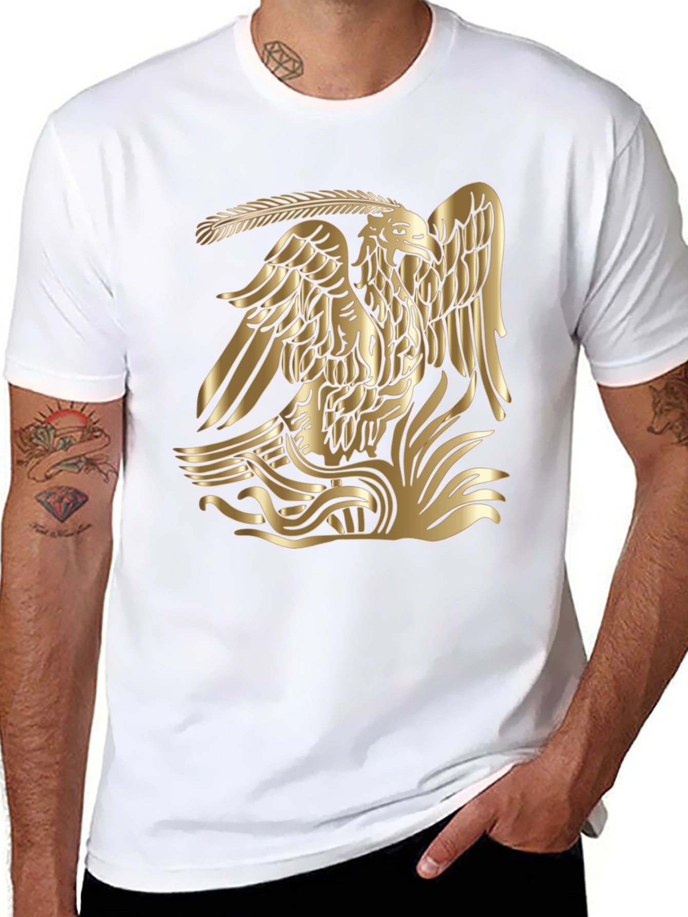 Golden Eagle Graphic Black Tee