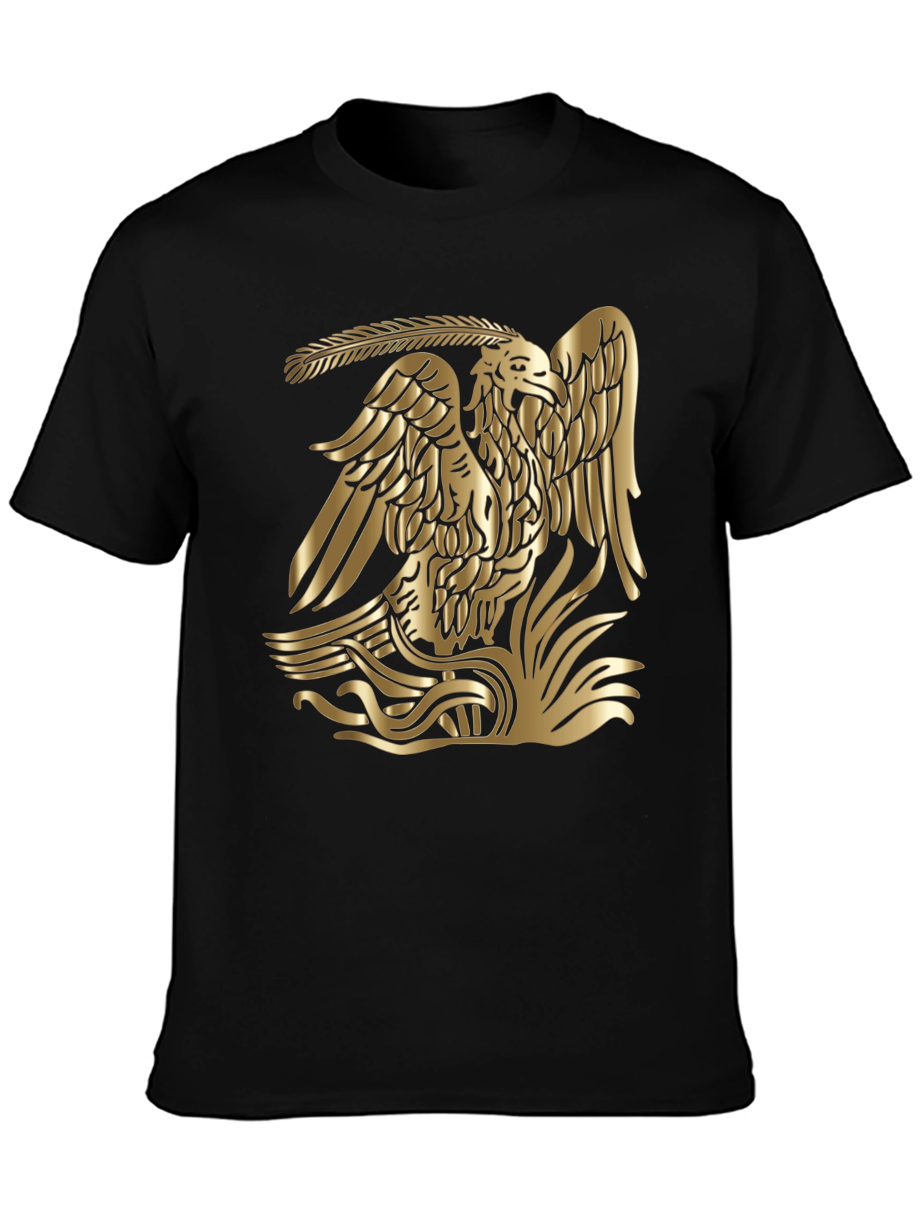 Golden Eagle Graphic Black Tee
