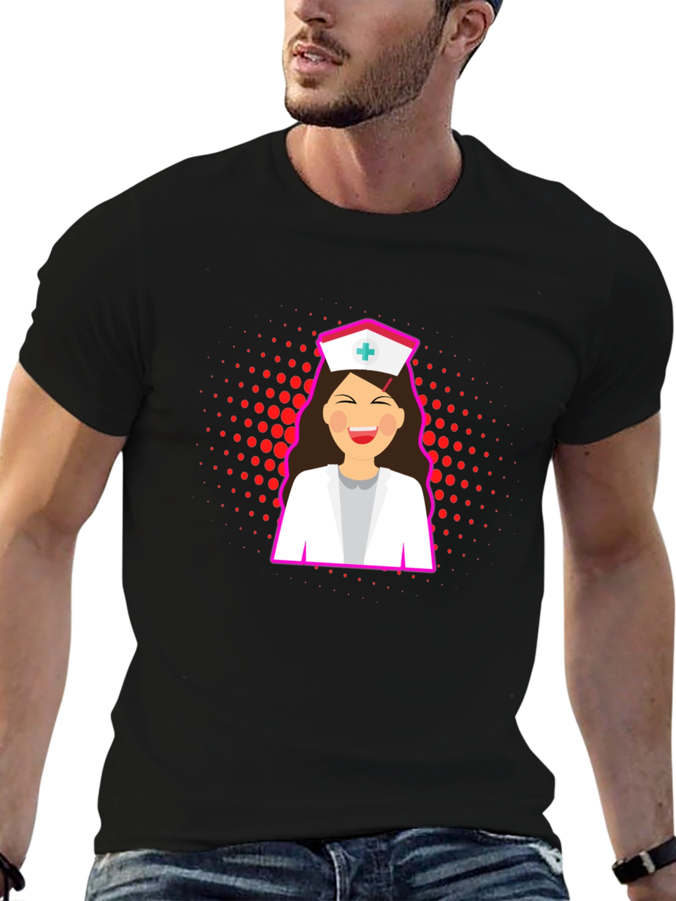 Nurse Graphic T-Shirt - Stylish Black Tee