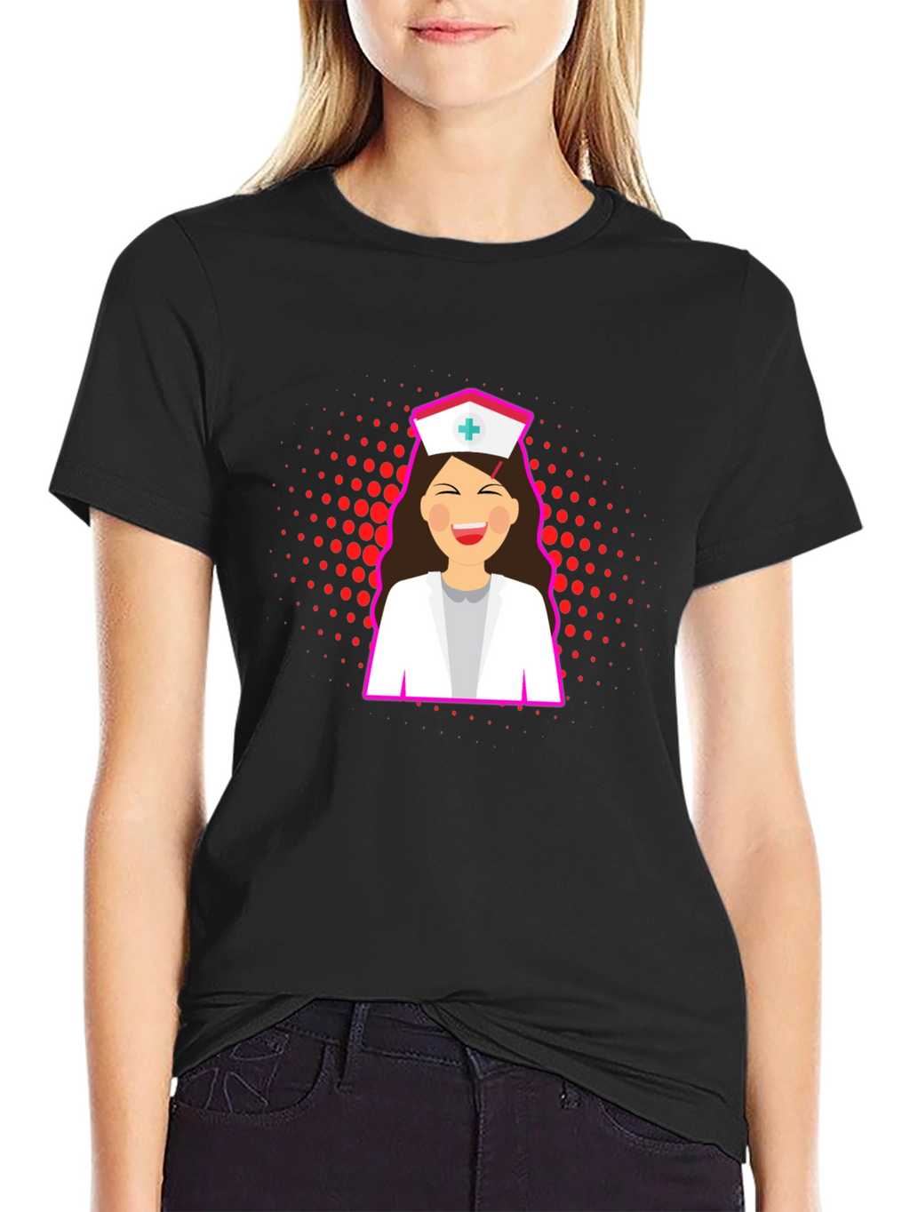 Nurse Graphic T-Shirt - Stylish Black Tee