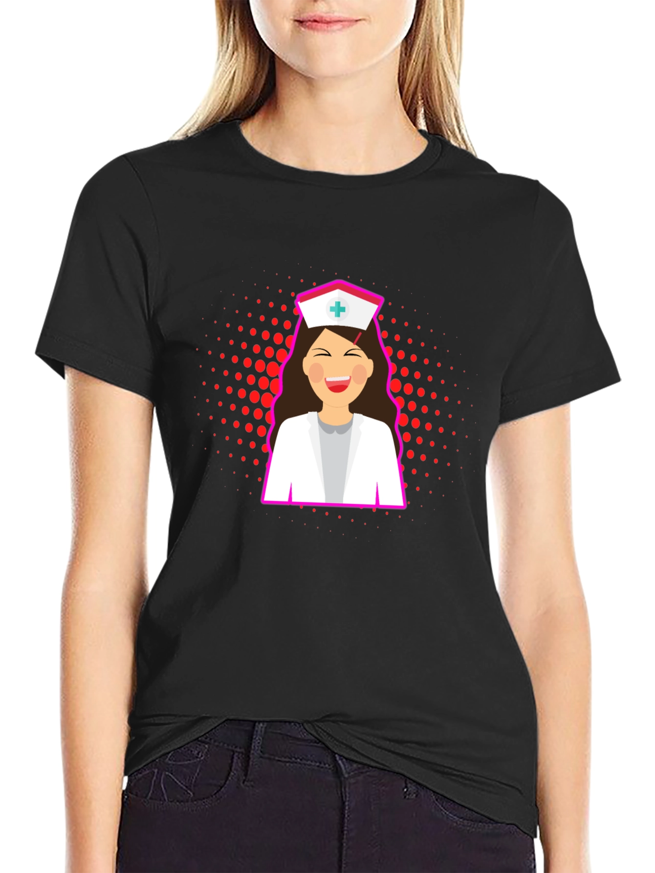 Nurse Graphic T-Shirt - Stylish Black Tee