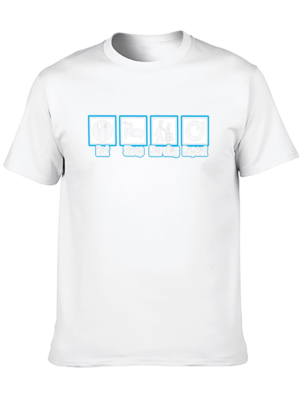 Eat Sleep Nursing Repeat Graphic Tee