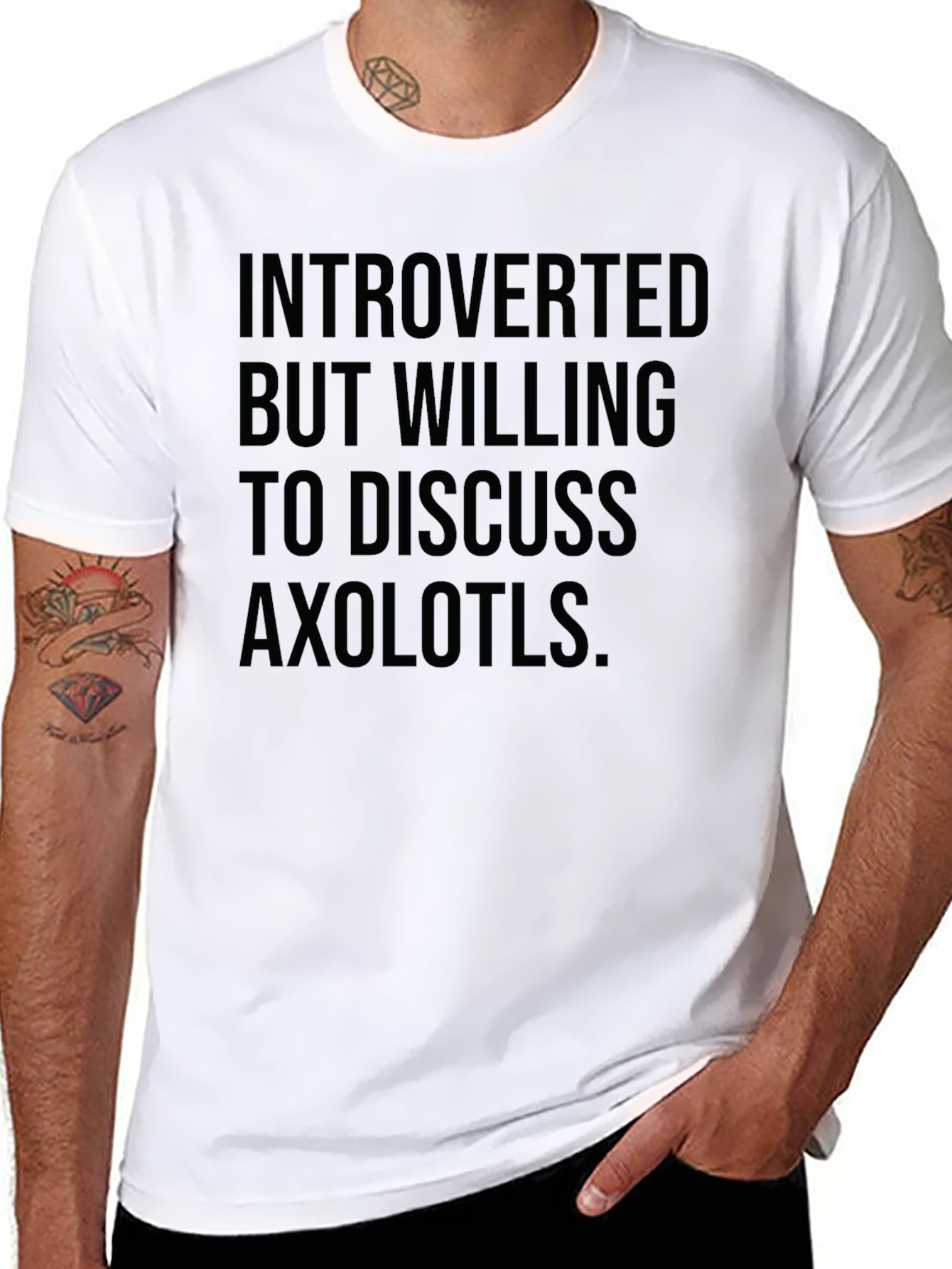 Introverted Axolotl T-Shirt - Soft Cotton Tee