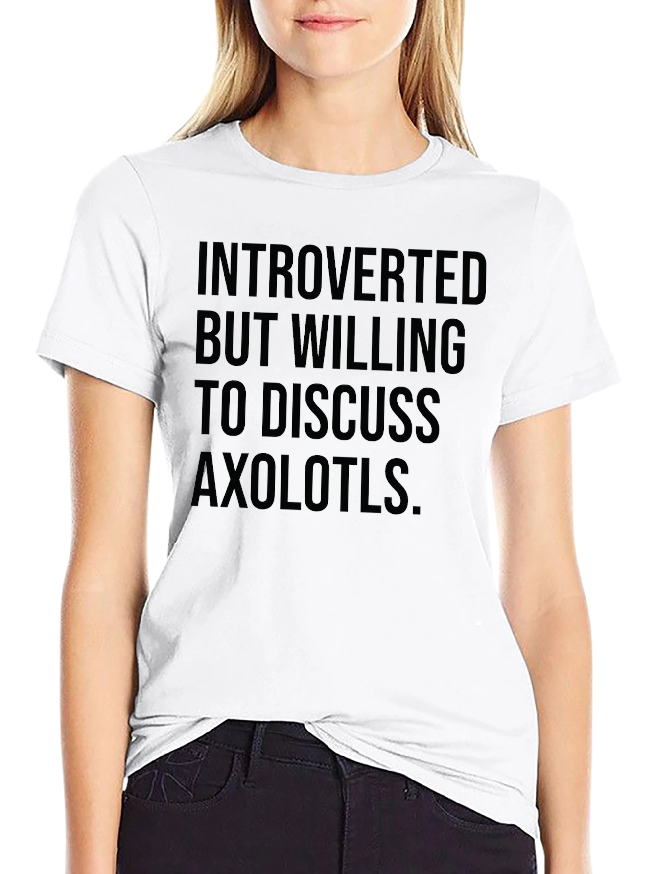 Introverted Axolotl T-Shirt - Soft Cotton Tee