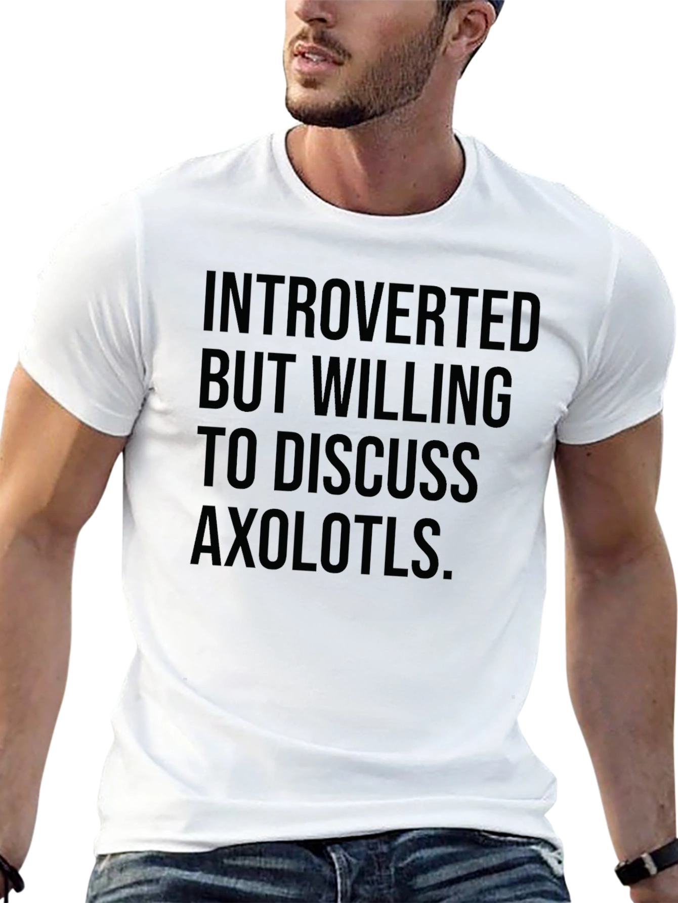 Introverted Axolotl T-Shirt - Soft Cotton Tee