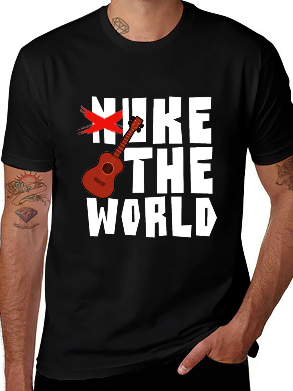 Nuke The World Graphic Tee - Anti-War Shirt