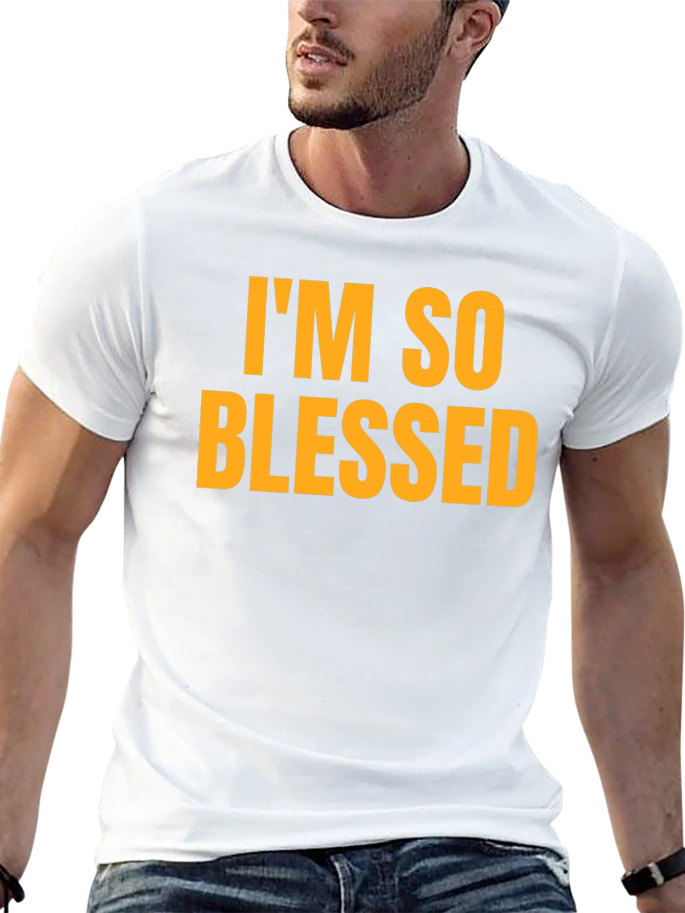 Im So Blessed T-Shirt - Black Bold Text