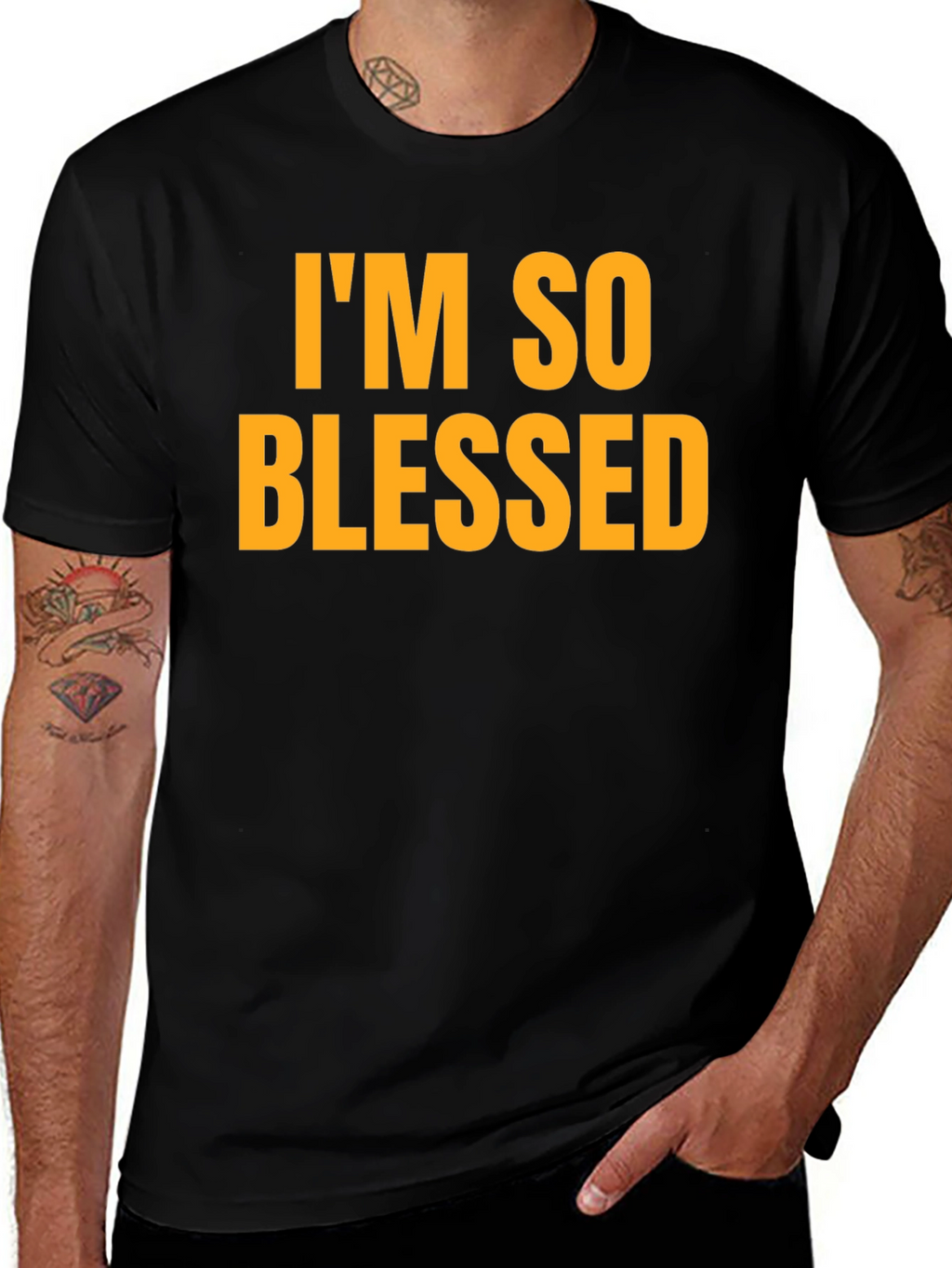 Im So Blessed T-Shirt - Black Bold Text