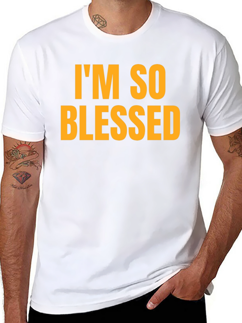 Im So Blessed T-Shirt - Black Bold Text