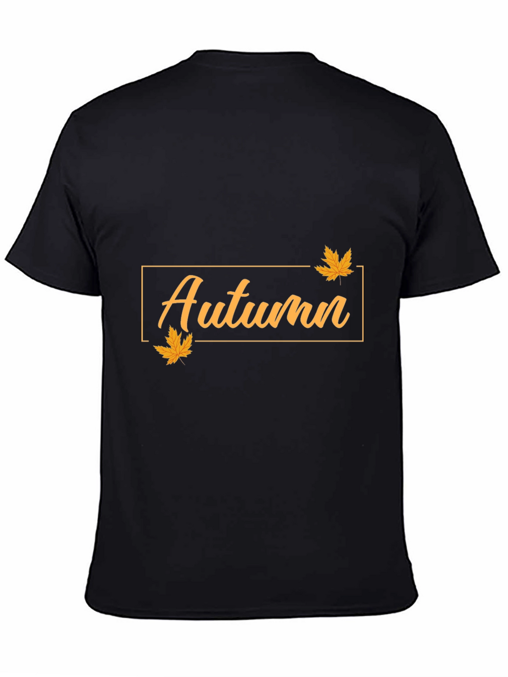 Autumn Leaves Graphic Tee - Soft Black Cotton T-Shirt