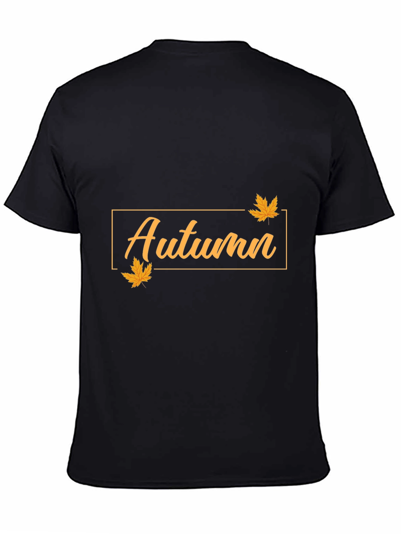 Autumn Leaves Graphic Tee - Soft Black Cotton T-Shirt