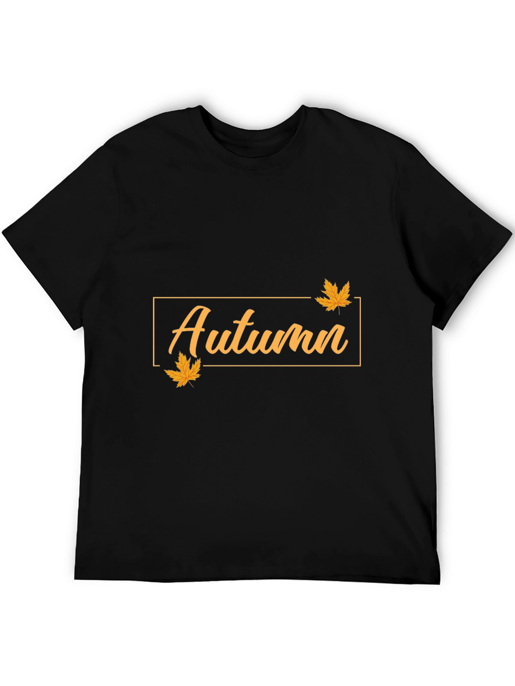 Autumn Leaves Graphic Tee - Soft Black Cotton T-Shirt