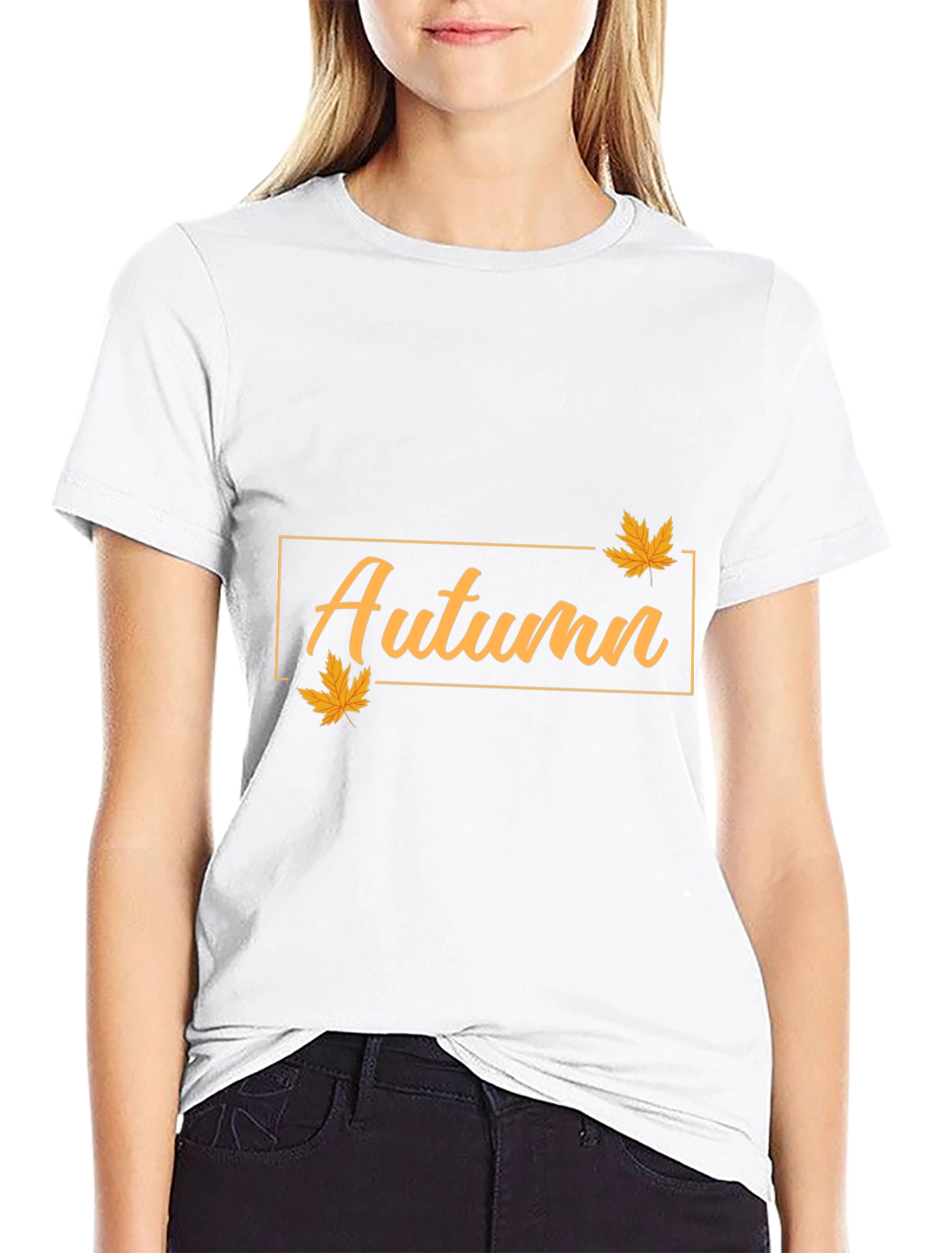 Autumn Leaves Graphic Tee - Soft Black Cotton T-Shirt