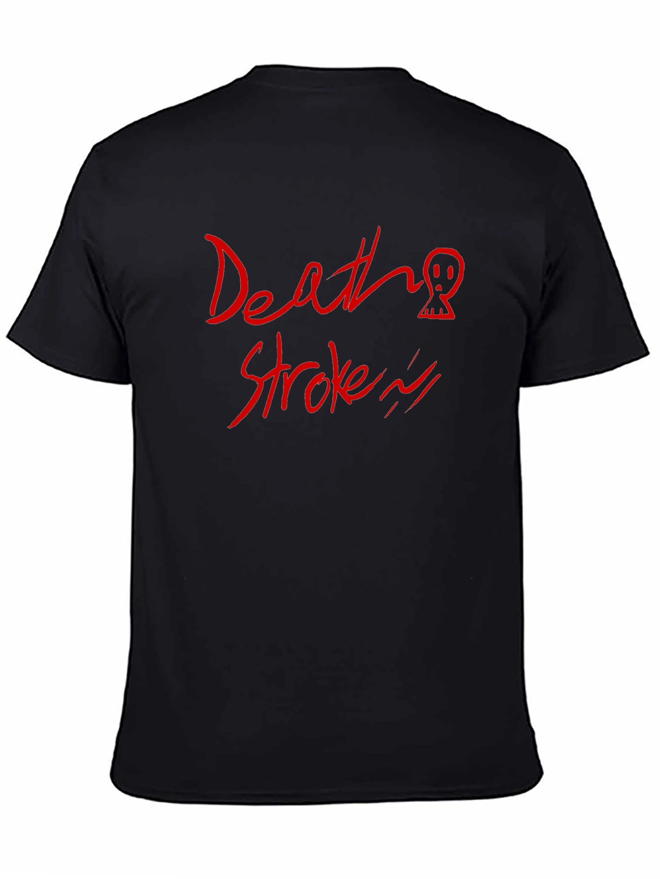 Death Stroke Graphic Print Black T-Shirt