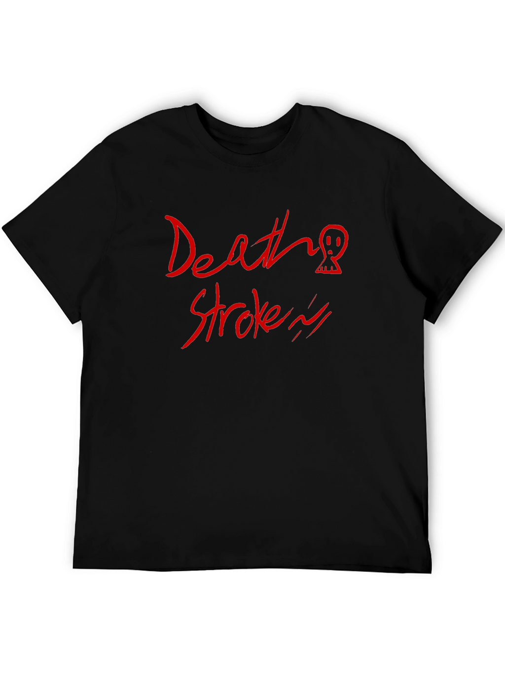Death Stroke Graphic Print Black T-Shirt