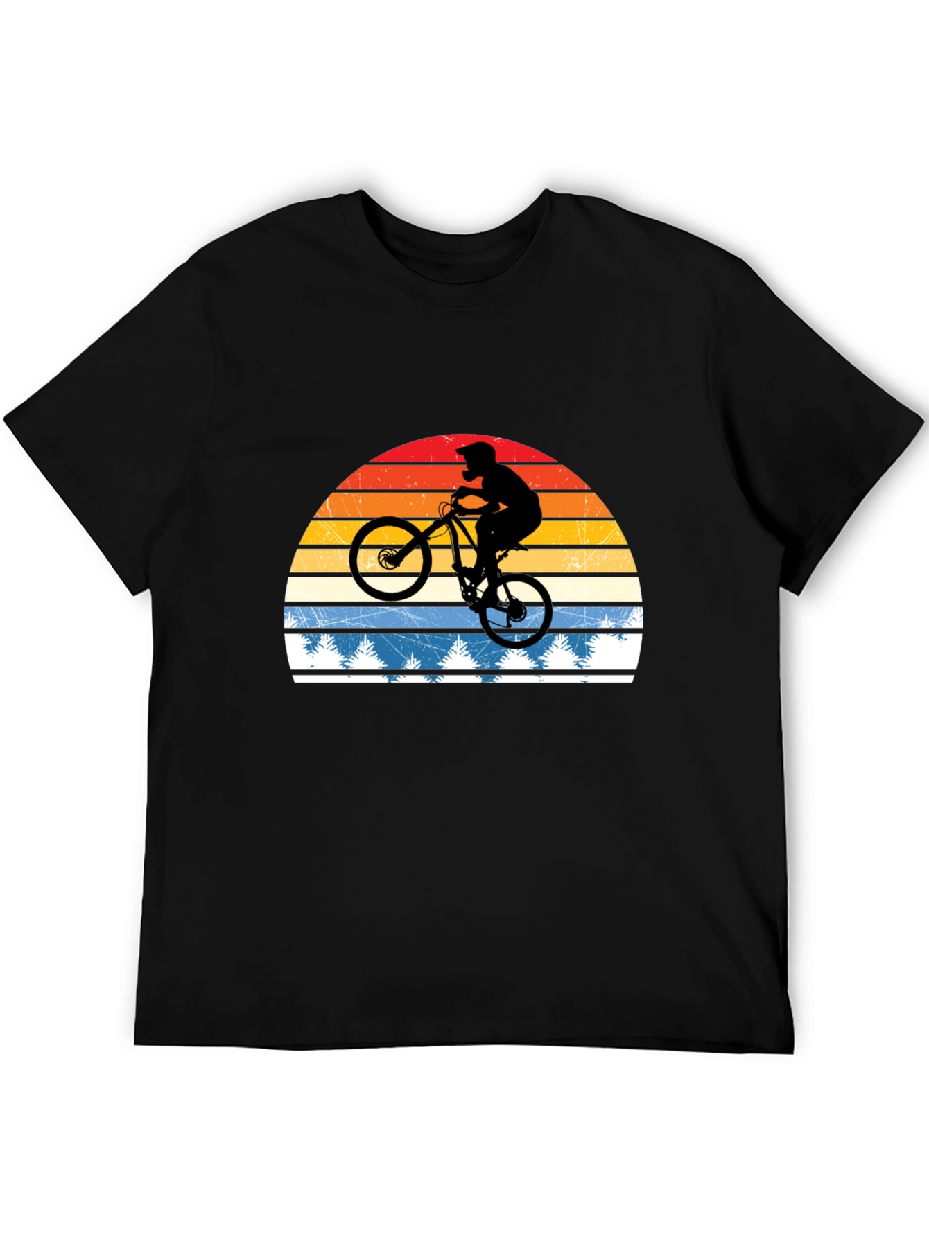 Mountain Bike Retro Sunset T-Shirt