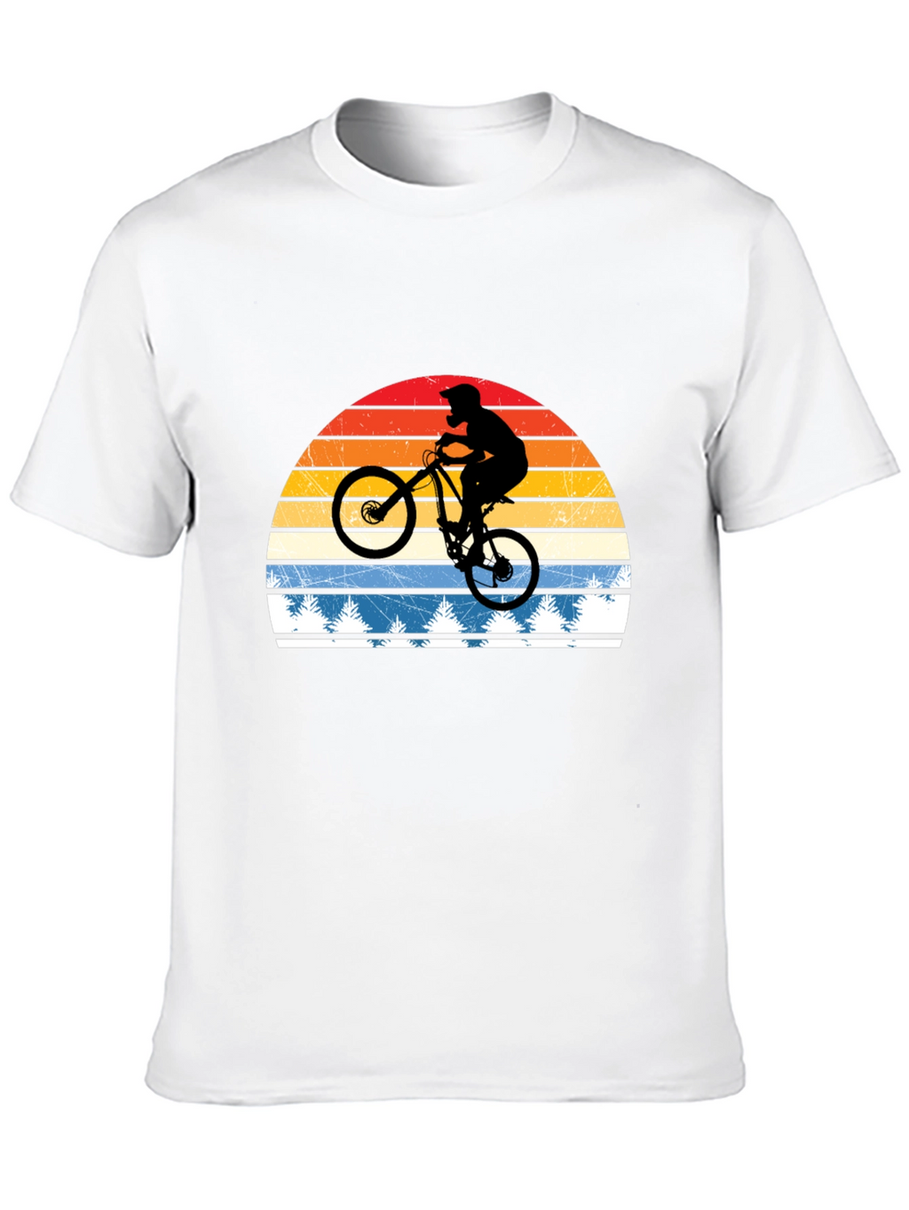 Mountain Bike Retro Sunset T-Shirt