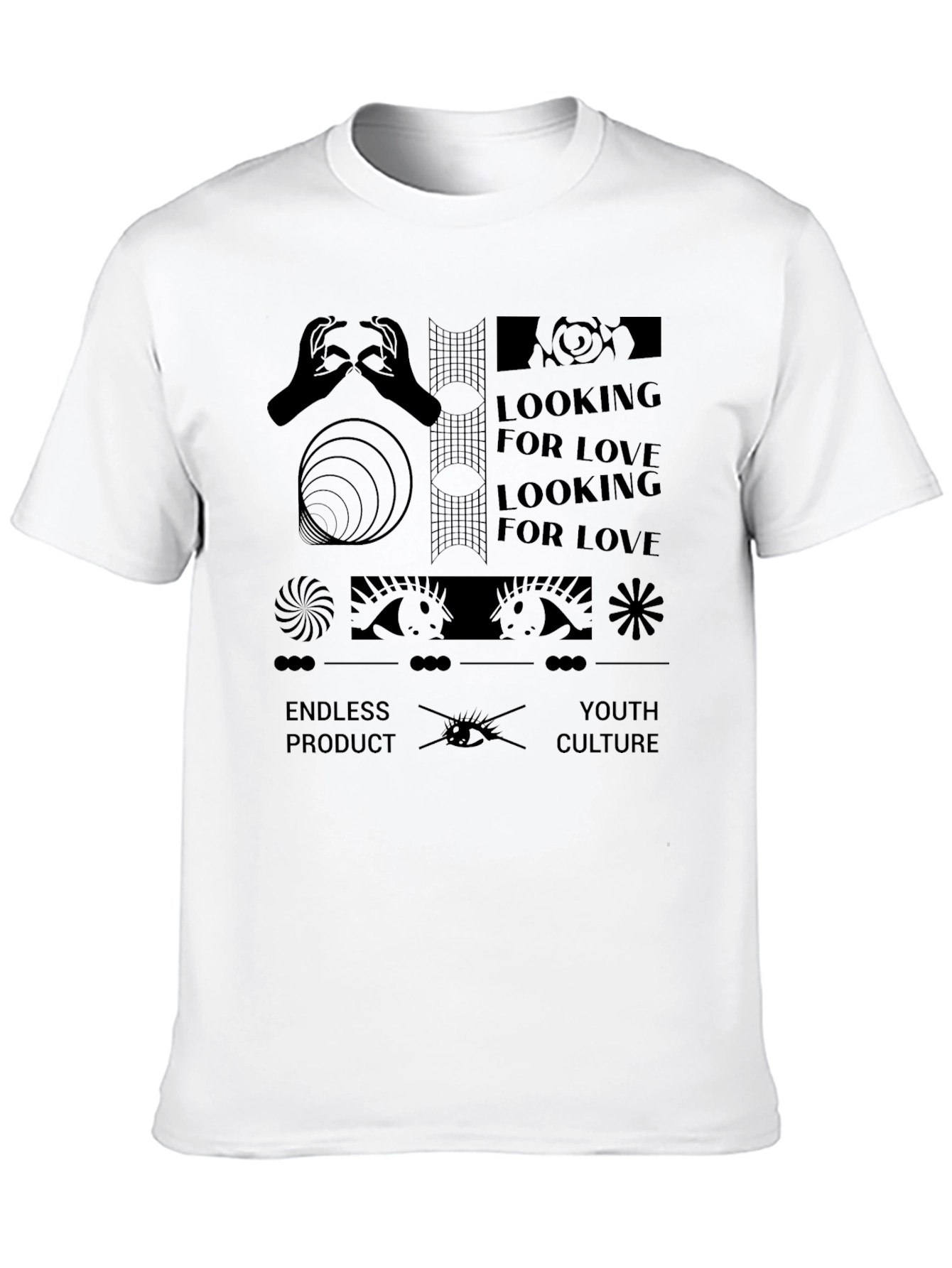 Edgy Graphic Print Black T-Shirt