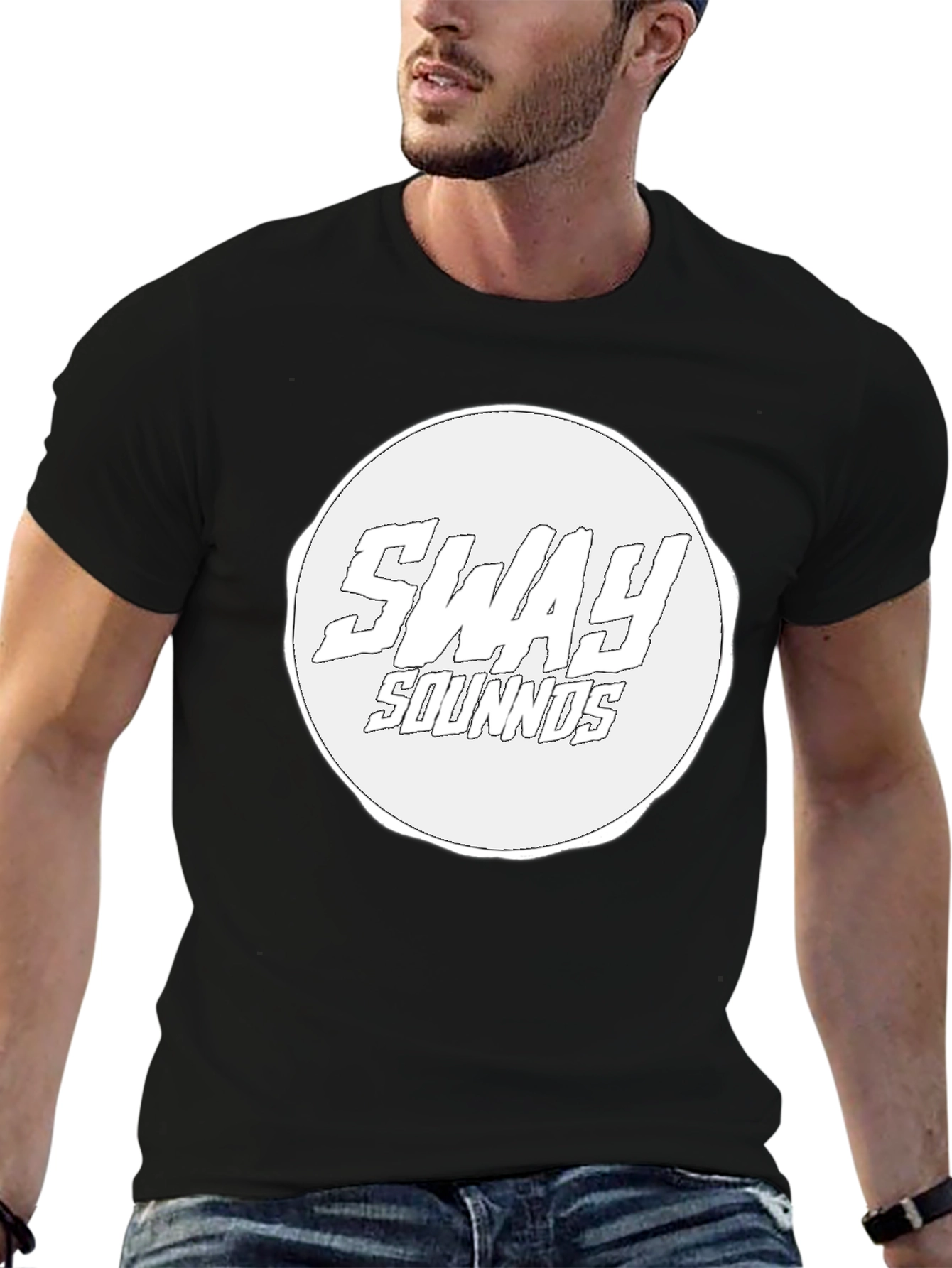 Sway Sounds Graphic Tee - Black Cotton Casual Wear
