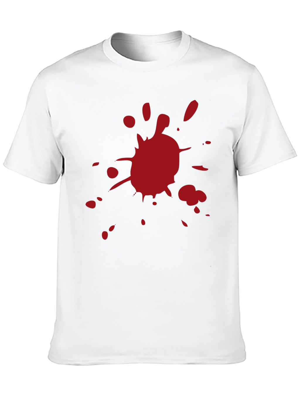 Red Splatter Graphic Black T-Shirt