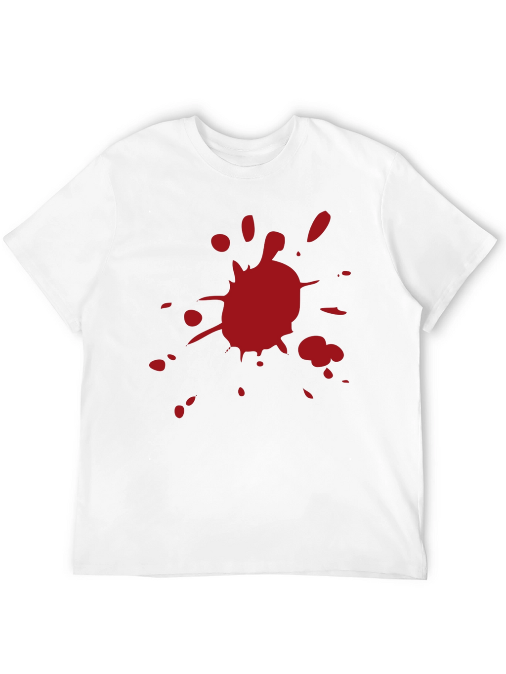 Red Splatter Graphic Black T-Shirt