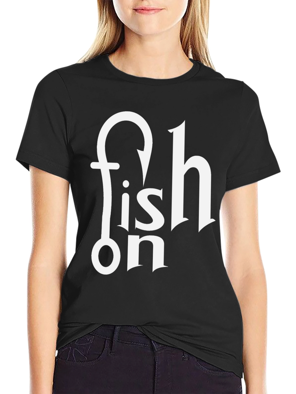 Fish On T-Shirt - Fishing Hook Graphic Tee