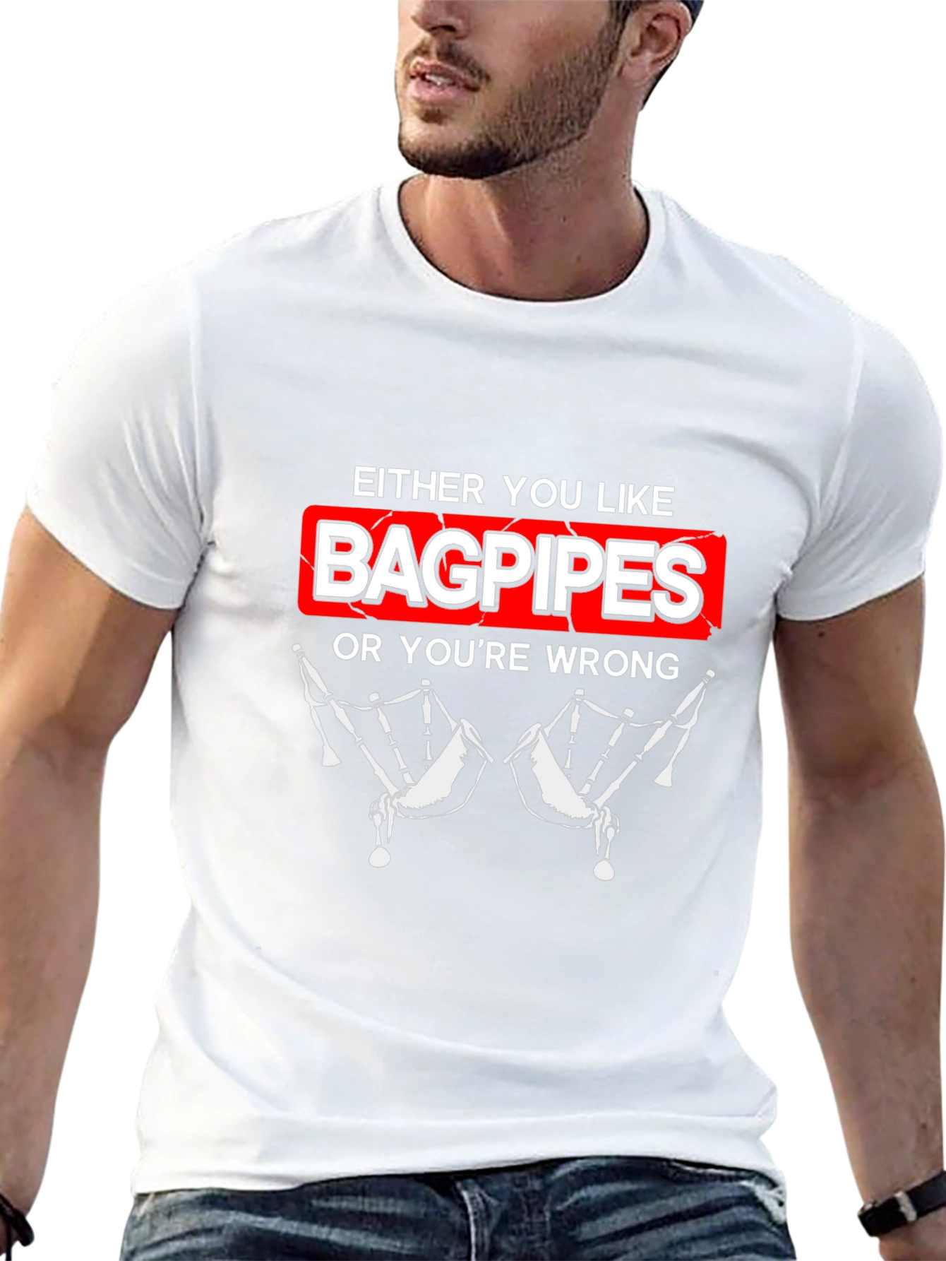Bagpipes Graphic T-Shirt - Funny Music Lover Tee