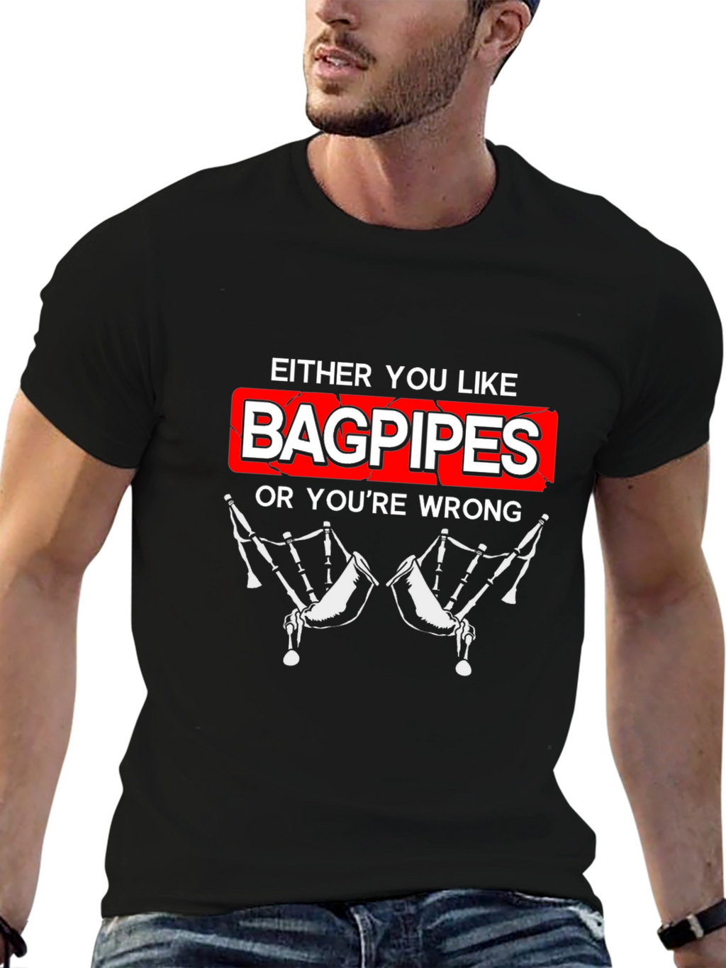 Bagpipes Graphic T-Shirt - Funny Music Lover Tee