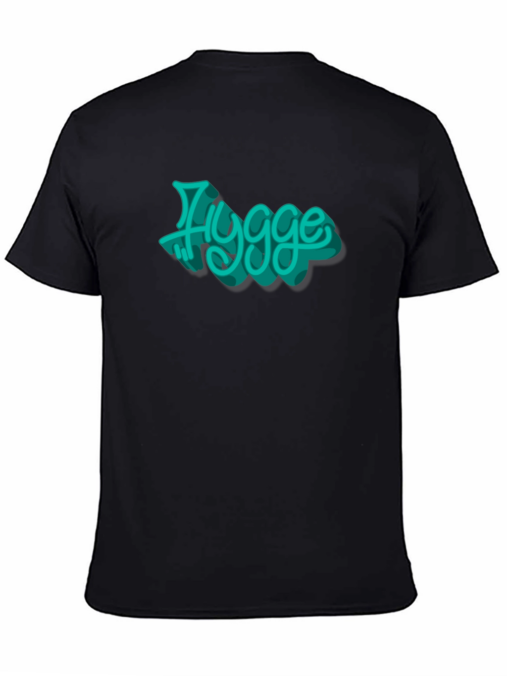Mens Black T-Shirt with Hygge Graphic