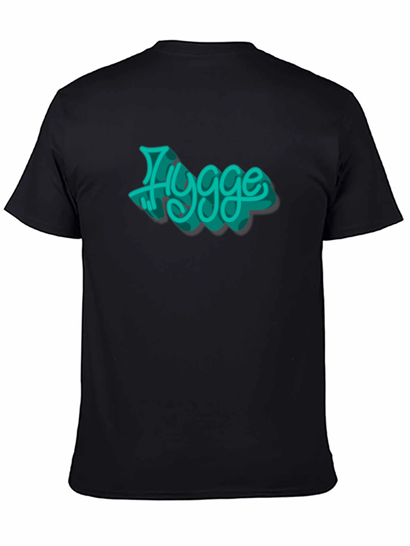 Mens Black T-Shirt with Hygge Graphic