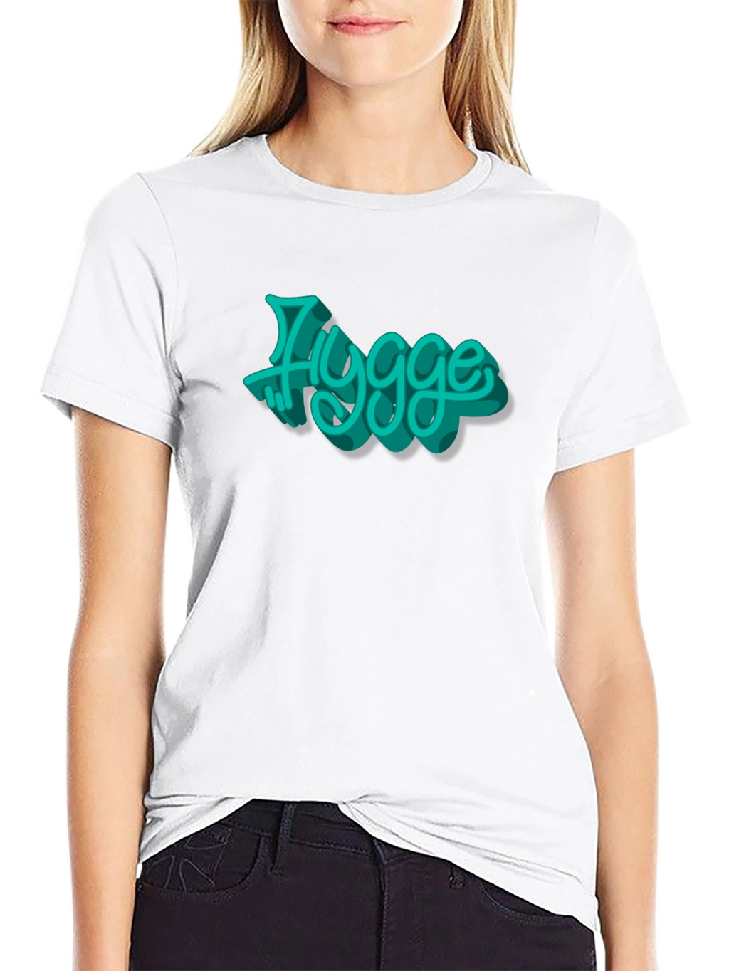 Mens Black T-Shirt with Hygge Graphic