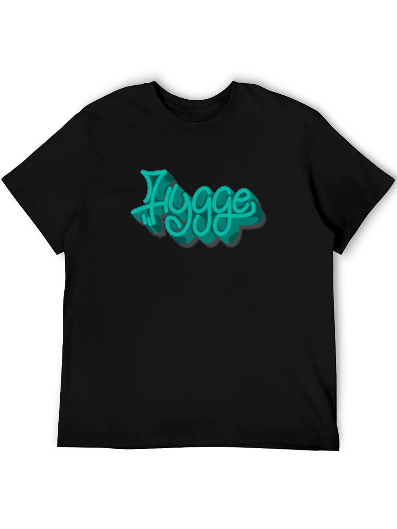 Mens Black T-Shirt with Hygge Graphic