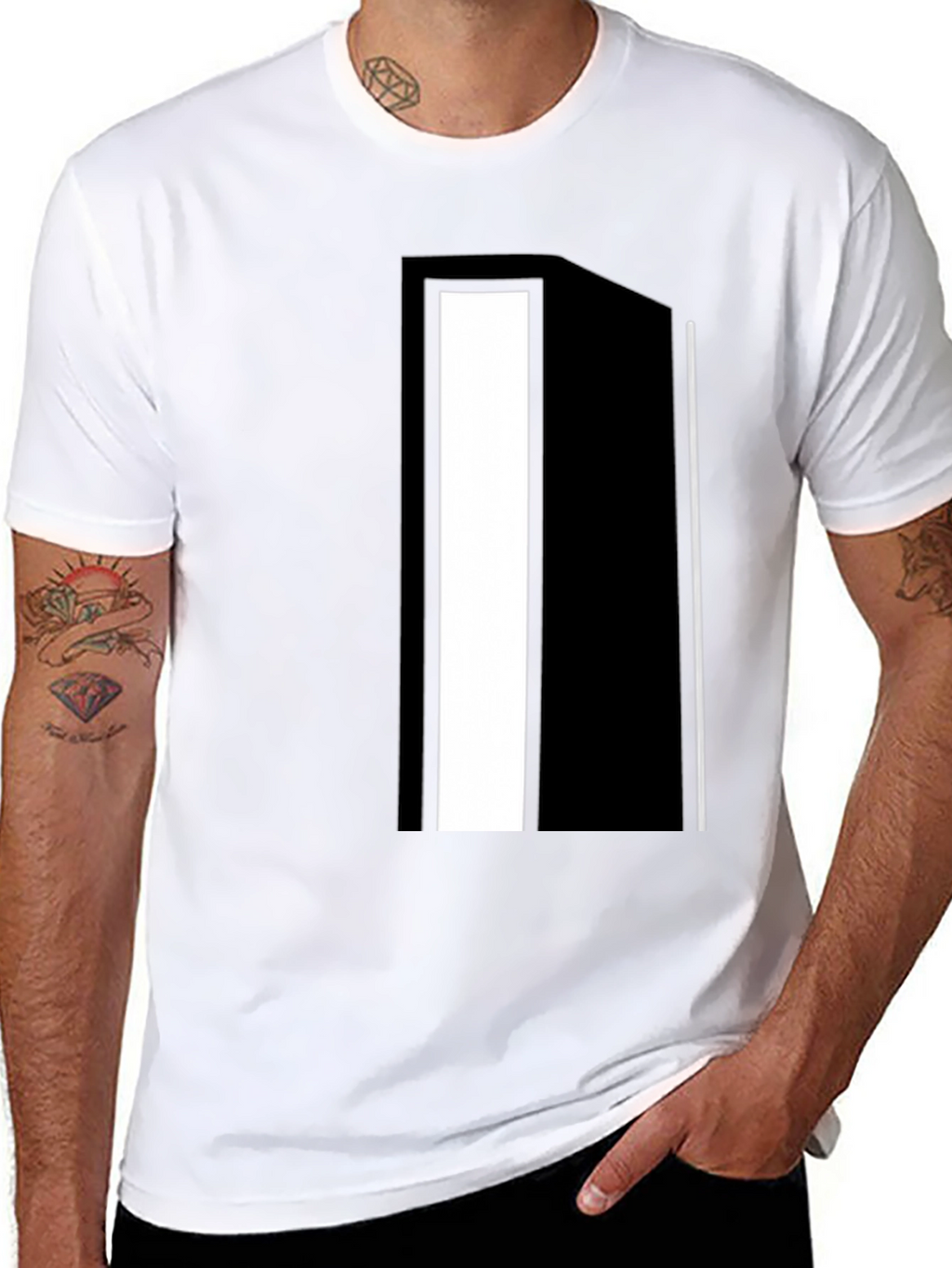 Abstract Black & White Graphic Tee