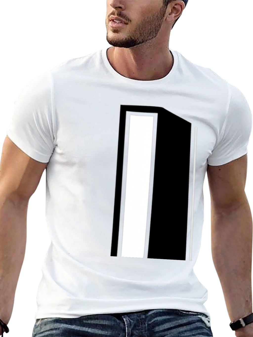 Abstract Black & White Graphic Tee