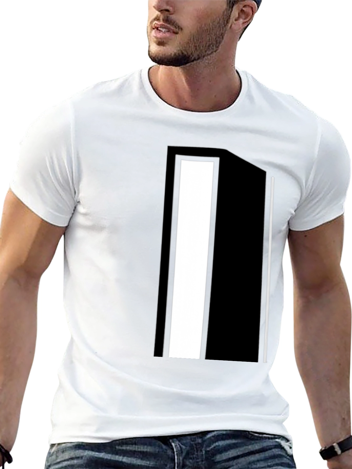 Abstract Black & White Graphic Tee