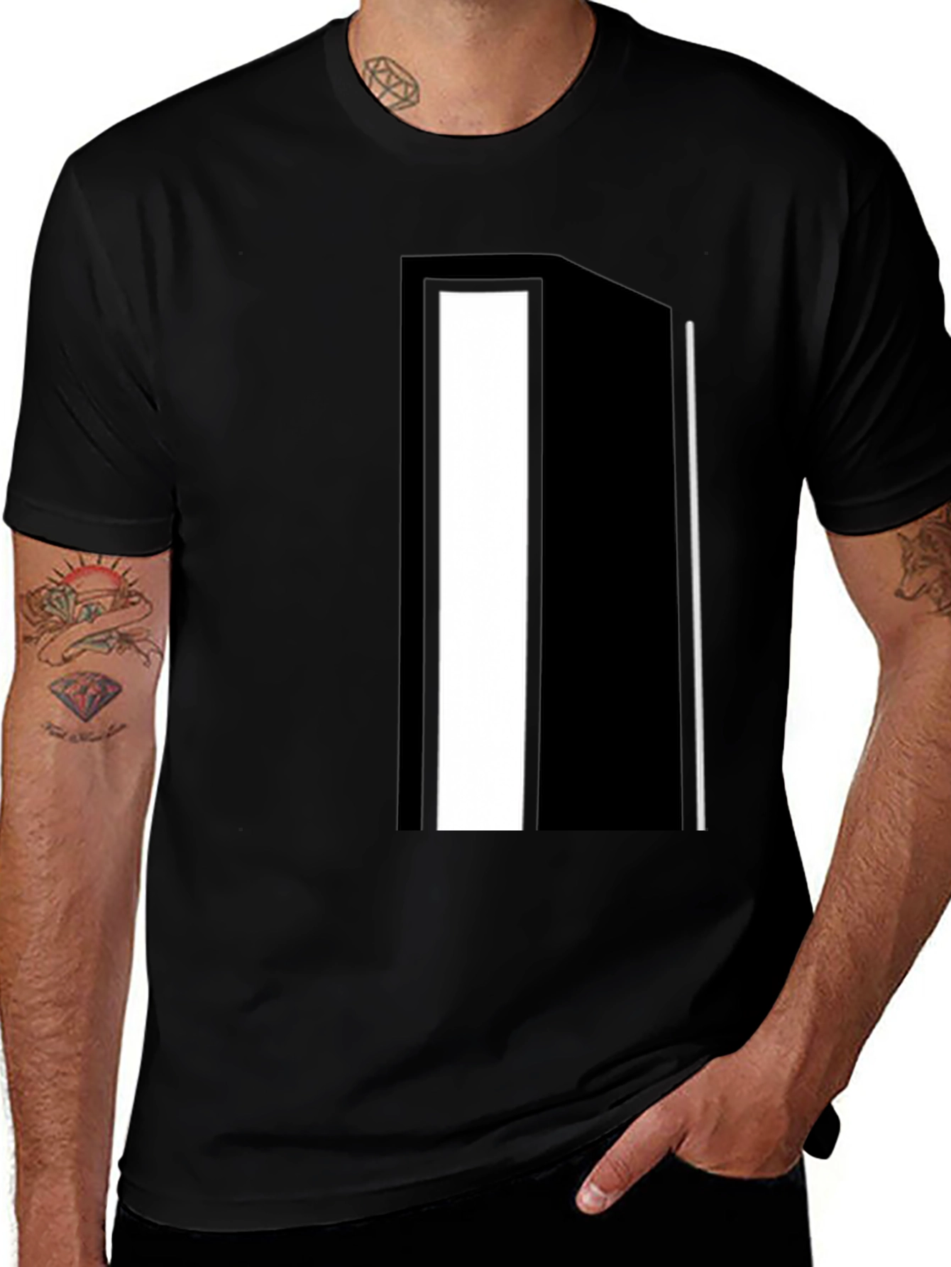 Abstract Black & White Graphic Tee