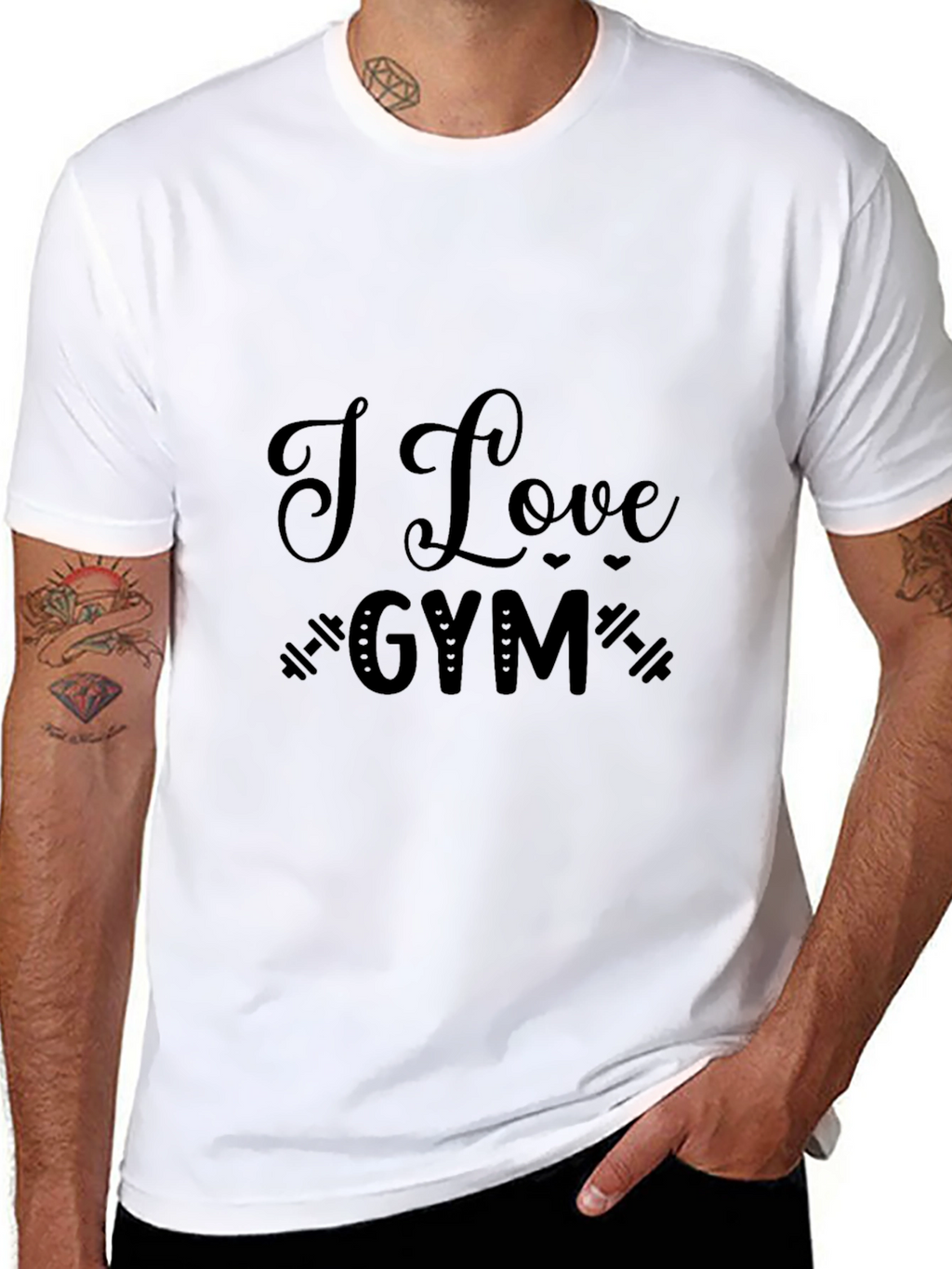 I Love Gym Black T-Shirt