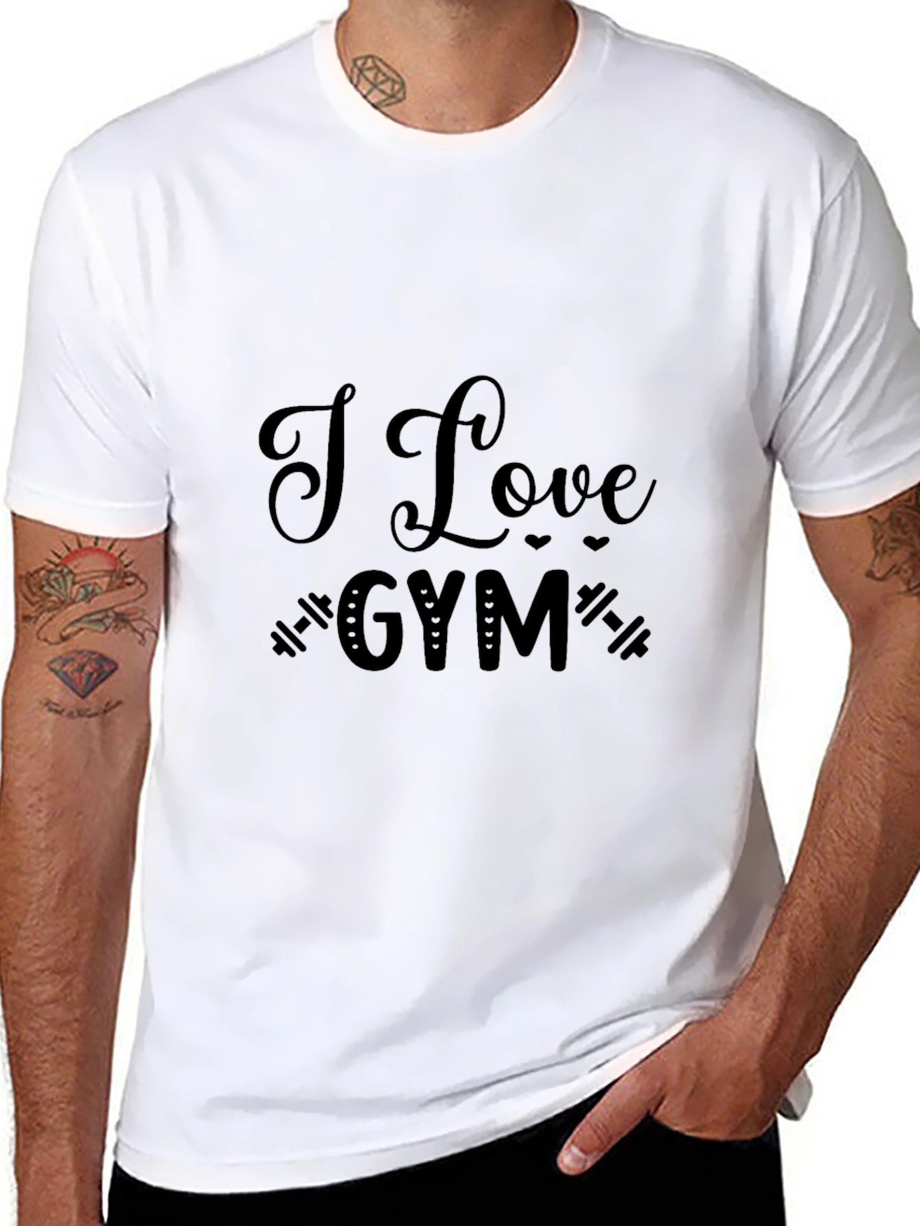 I Love Gym Black T-Shirt