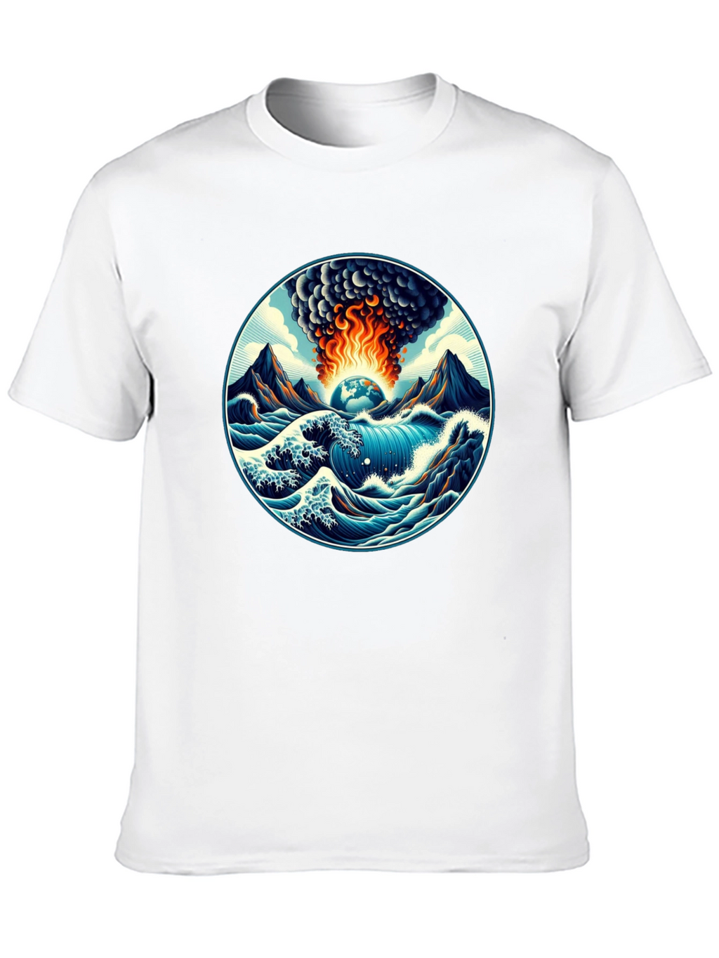 Earth Apocalypse Graphic Tee - Stylish Disaster