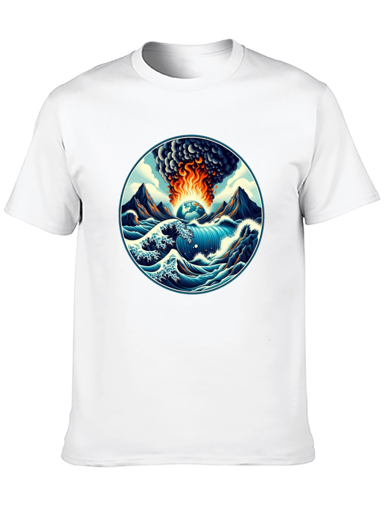 Earth Apocalypse Graphic Tee - Stylish Disaster