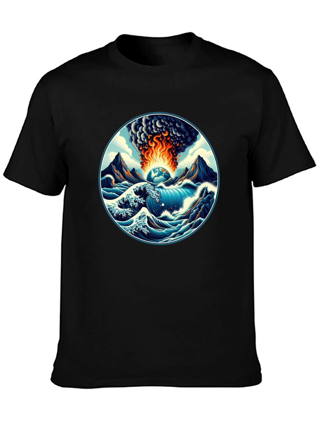 Earth Apocalypse Graphic Tee - Stylish Disaster