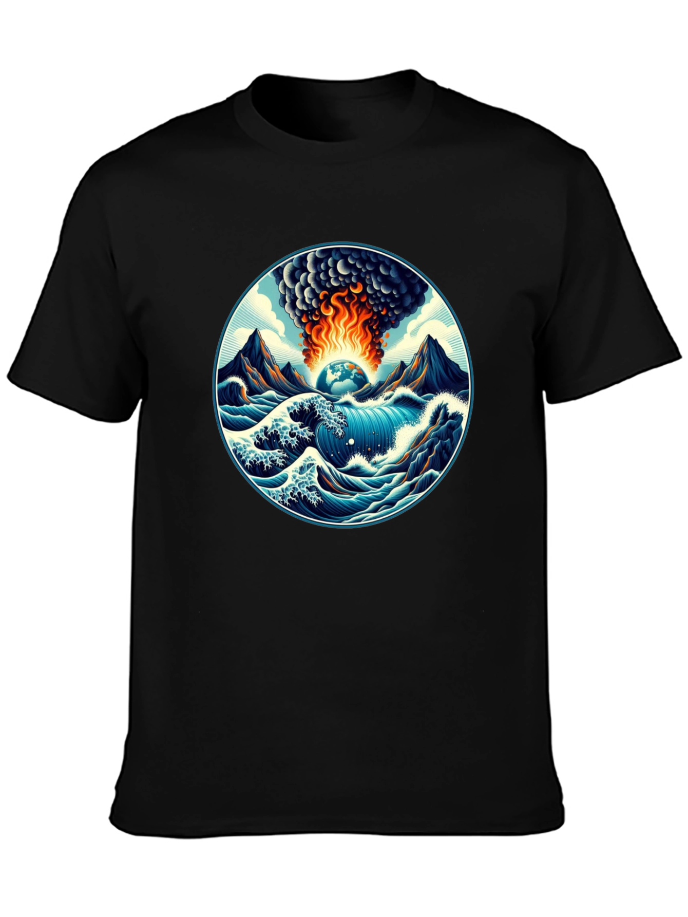 Earth Apocalypse Graphic Tee - Stylish Disaster