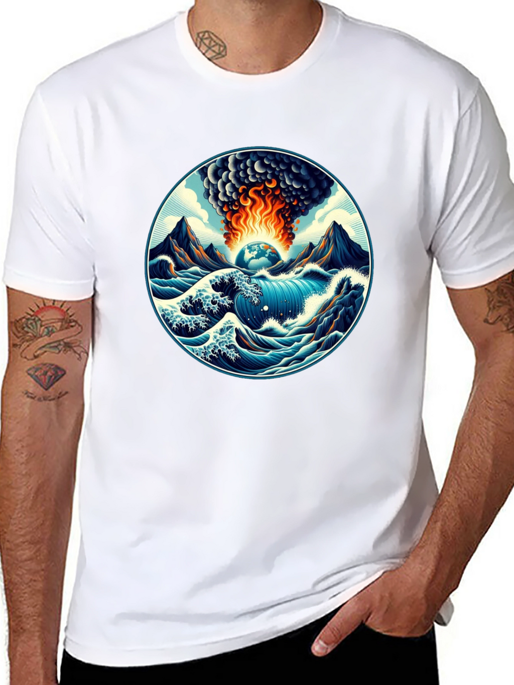 Earth Apocalypse Graphic Tee - Stylish Disaster
