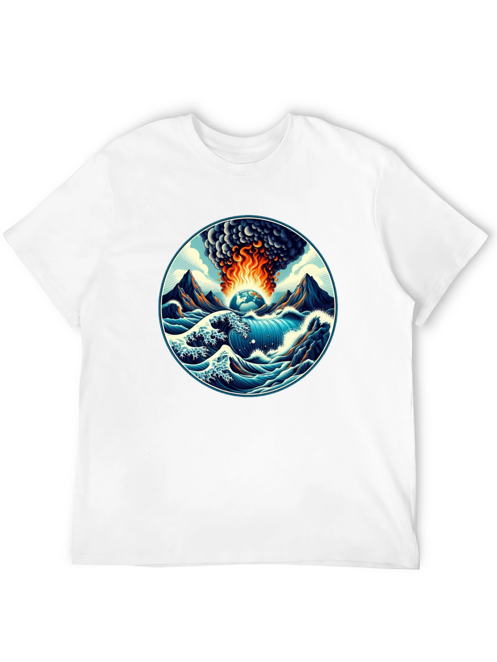 Earth Apocalypse Graphic Tee - Stylish Disaster