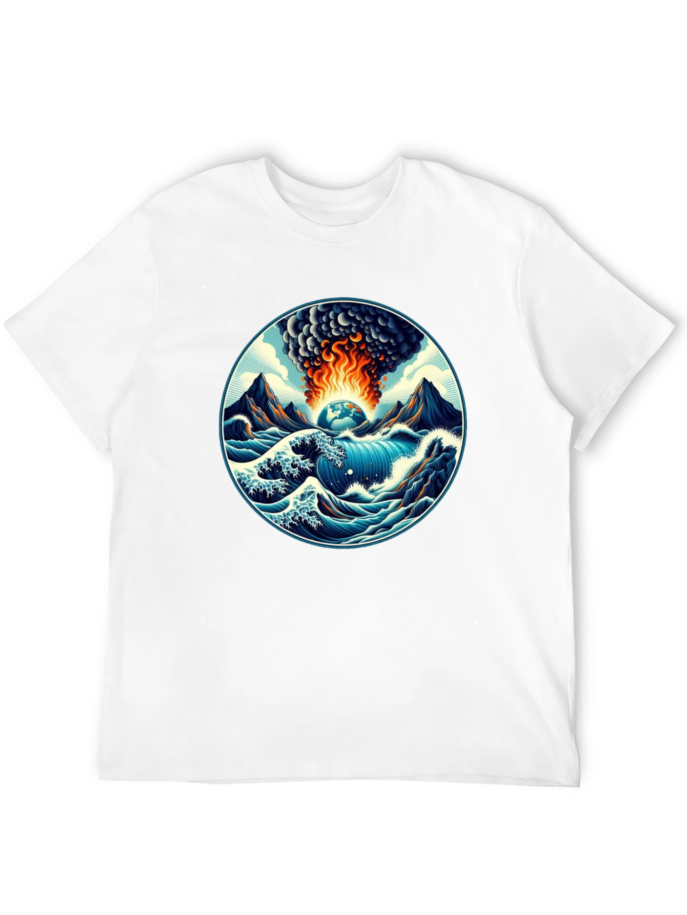 Earth Apocalypse Graphic Tee - Stylish Disaster